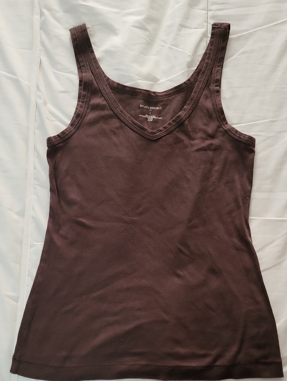 Banana Republic Chocolate Brown V-Neck Tank Top